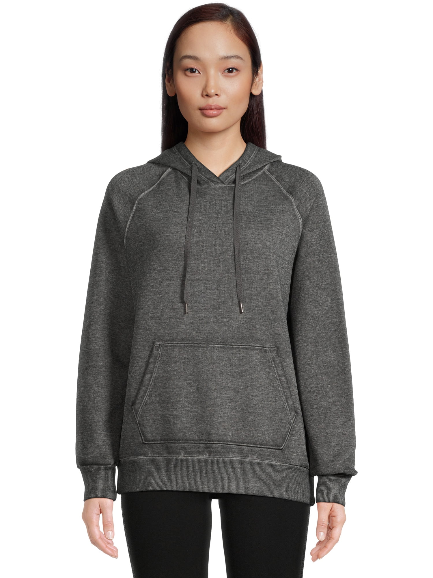 Time and Tru Women's Garment Washed Pullover Hoodie - Walmart.com