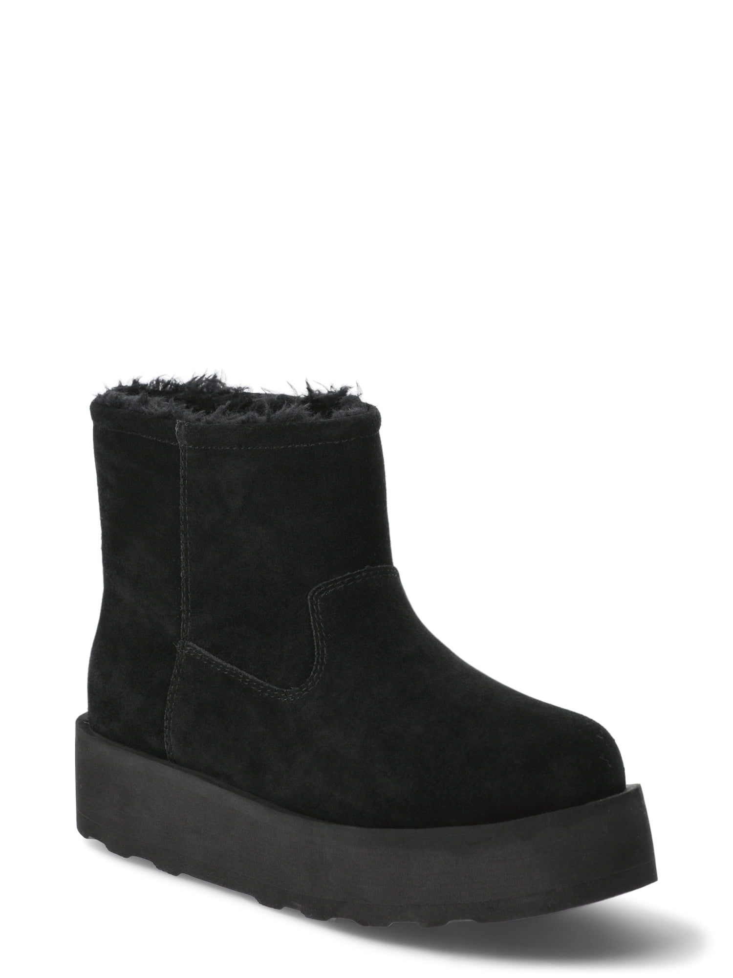 Time and Tru Women's Genuine Suede Platform Cozy Boots