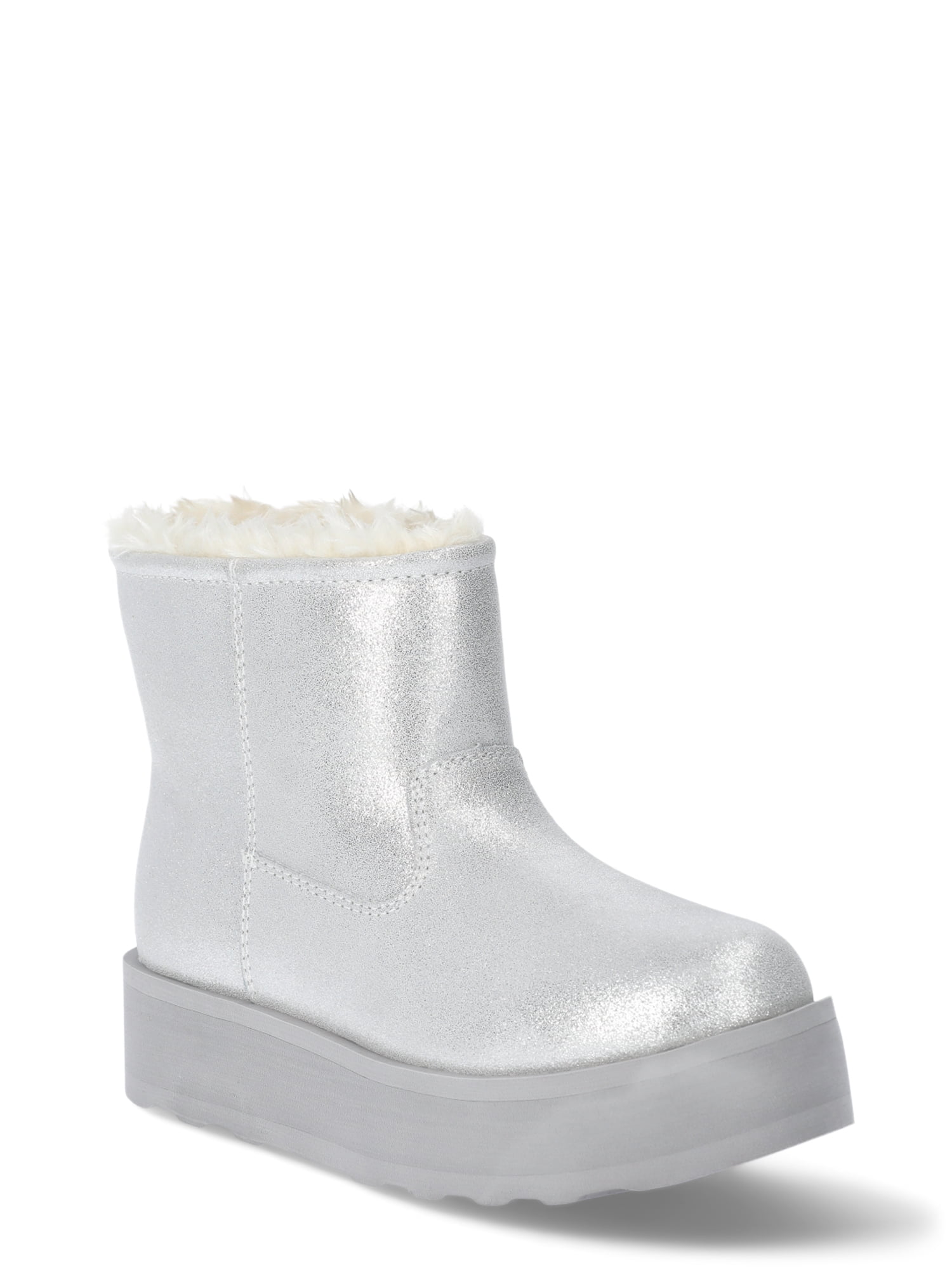 Time and Tru Women's Genuine Suede Platform Cozy Boots