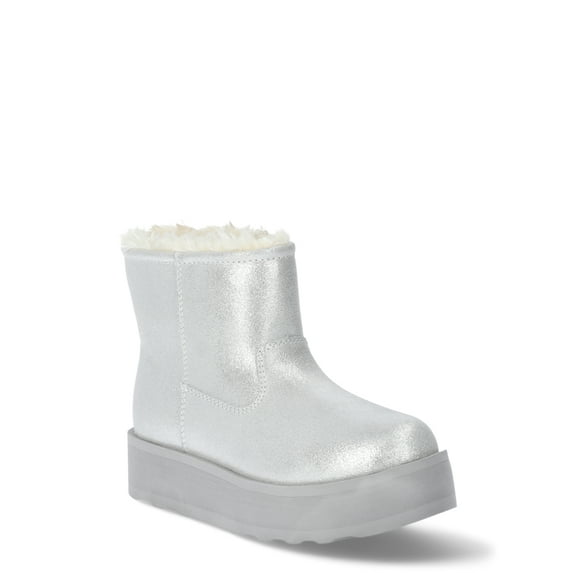 Time and Tru Women's Genuine Suede Platform Cozy Boots