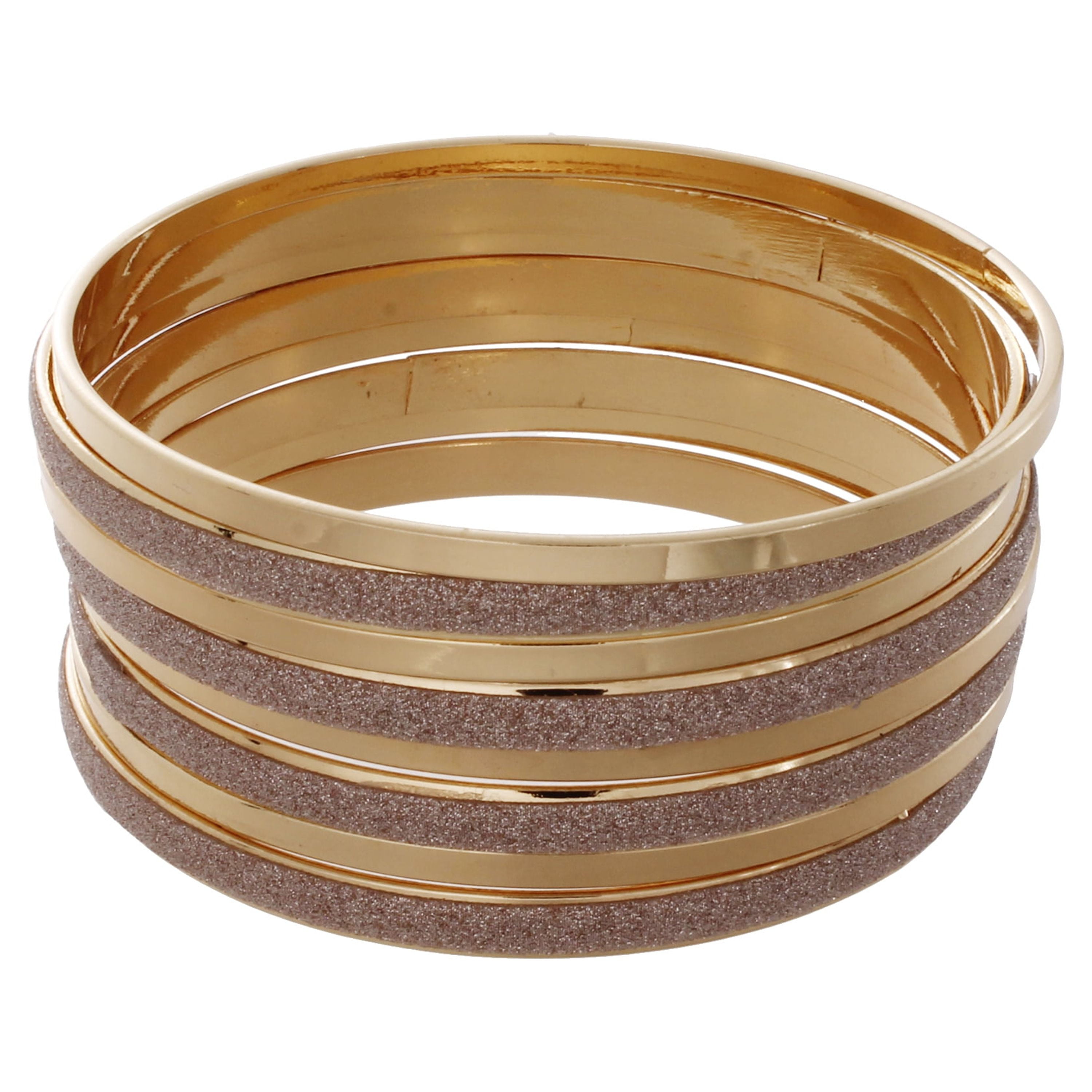 14K Gold Hawaiian Heirloom Bangle with Cutout Wave Edges [4mm width] B