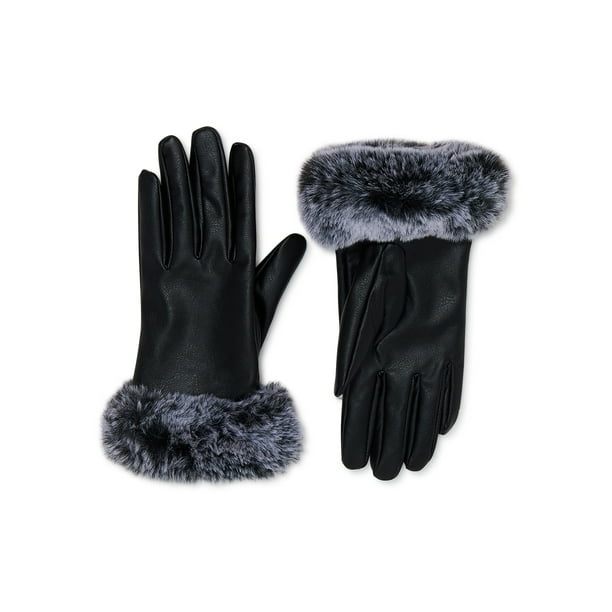Time and Tru Women's Gloves with Faux Fur Cuff