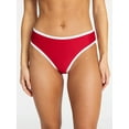 thumbnail image 1 of Time and Tru Women's and Women's Plus Size Go Time Mid Rise Bikini Bottoms, Sizes XS-3X, 1 of 4