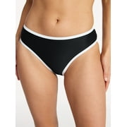 Time and Tru Women's Go Time Mid Rise Bikini Bottoms, Sizes XS-3X