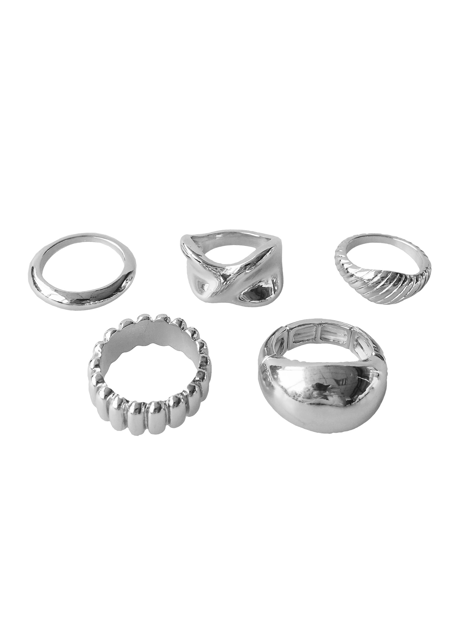 Women's Gold Plated Metal Ring Set