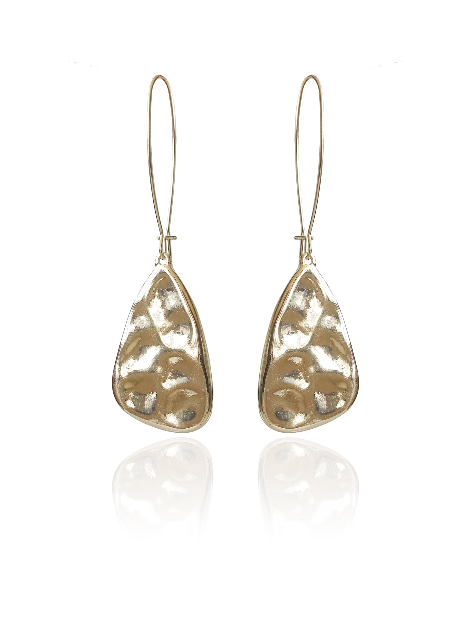 Women's Gold Plated Metal Wire Teardrop Earring