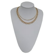 Time and Tru Womens Gold Tone 16Adjustable Layering Chain Necklace. 16,1718 Layer Necklace makes this Necklace Amazing for Everyone!