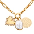 thumbnail image 1 of Time and Tru Women's Gold-Tone Interchangeable Love Theme Charms Necklace., 1 of 5