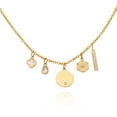 thumbnail image 1 of Time and Tru Women's Gold-Tone Interchangeable Modern Classic Theme Charms Necklace., 1 of 5