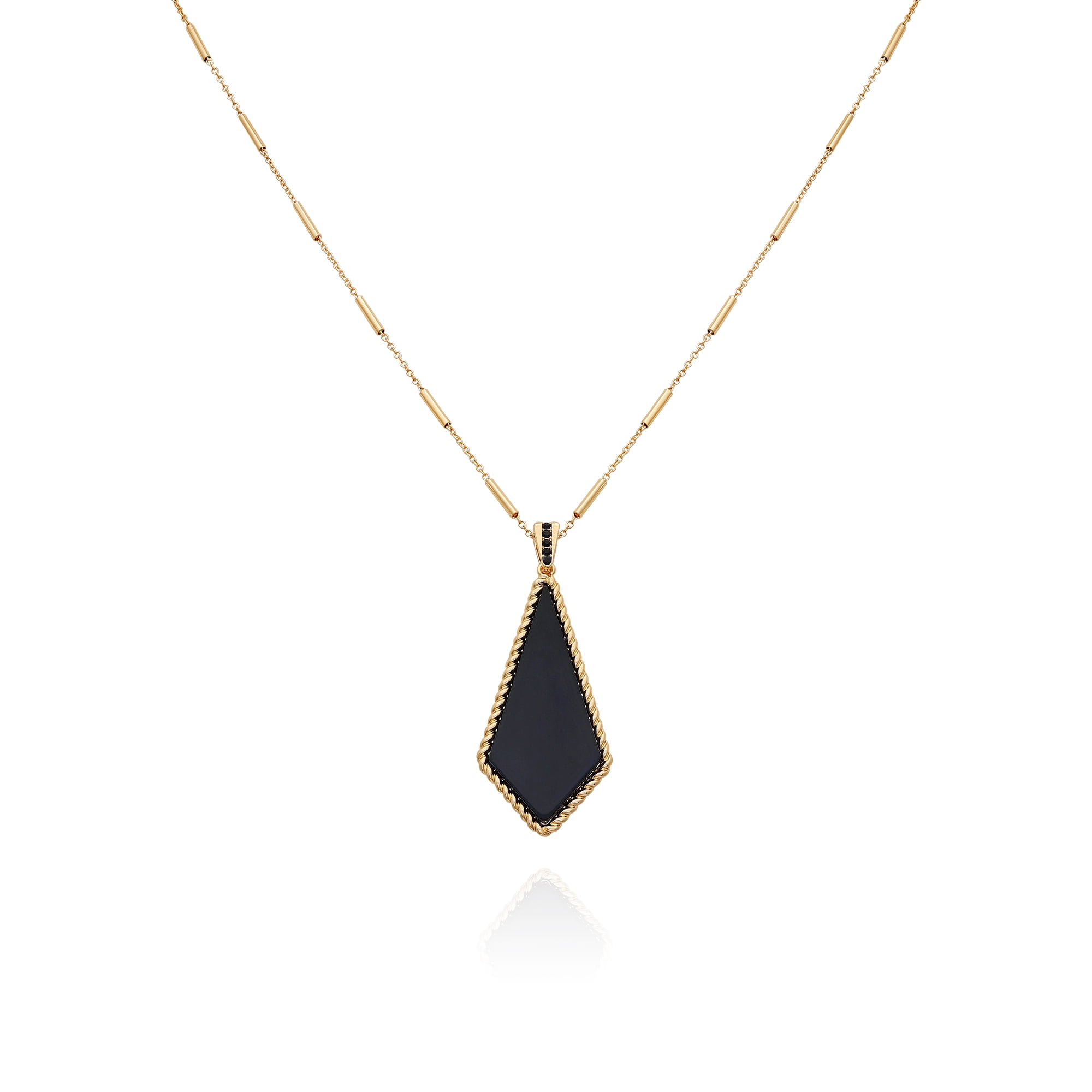Time and Tru Women's Gold Tone Kite Shaped Pendant Necklace