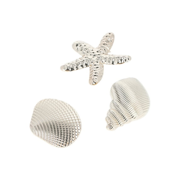 Time and Tru Women’s Gold Tone Metal Sealife Hair Clips Set, 3-Piece