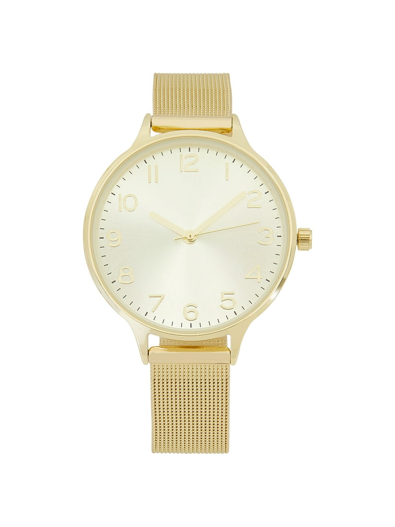 Women\'s Mesh Bracelet Watch Gold Color Retro Mesh Gold Watch – Mockberg main image 2