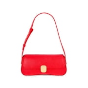 TIME AND TRU Women's Goldie Shoulder Bag, True Red