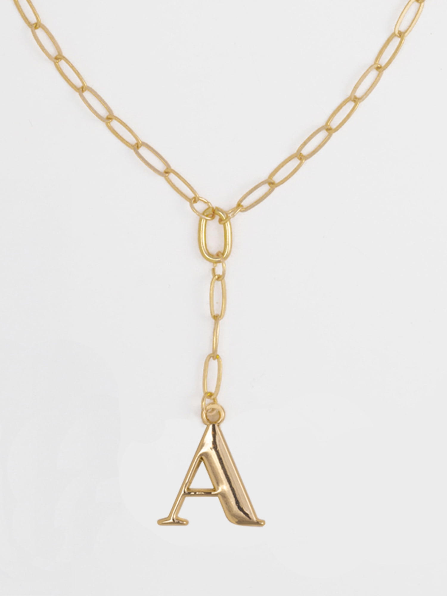 Time and Tru Women's Goldtone Initial Necklace, A