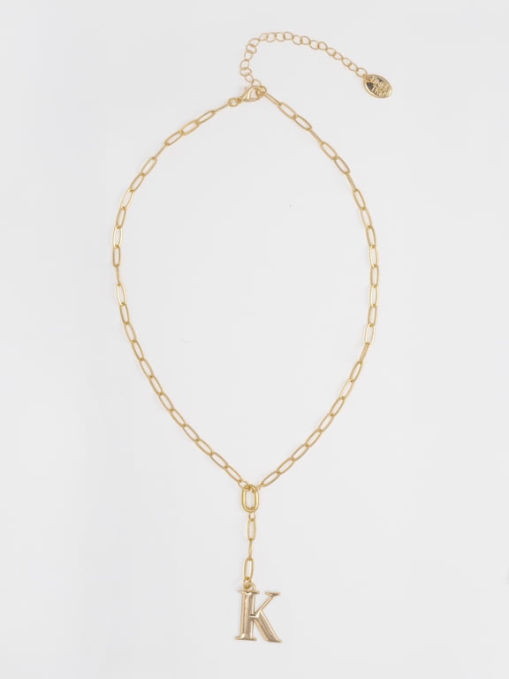 Women's Goldtone Initial Necklace, K