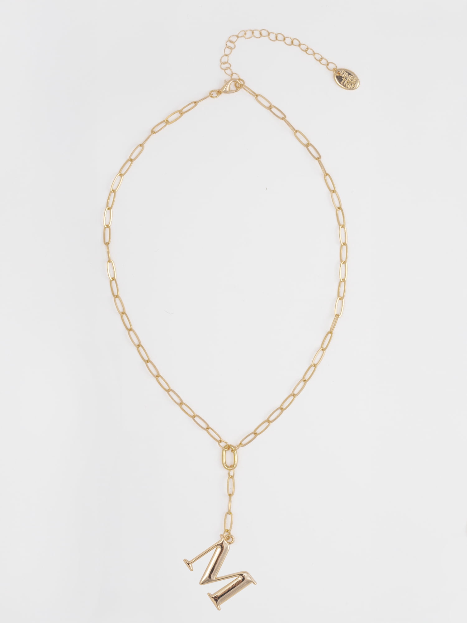 Time and Tru Women's Goldtone Initial Necklace, M