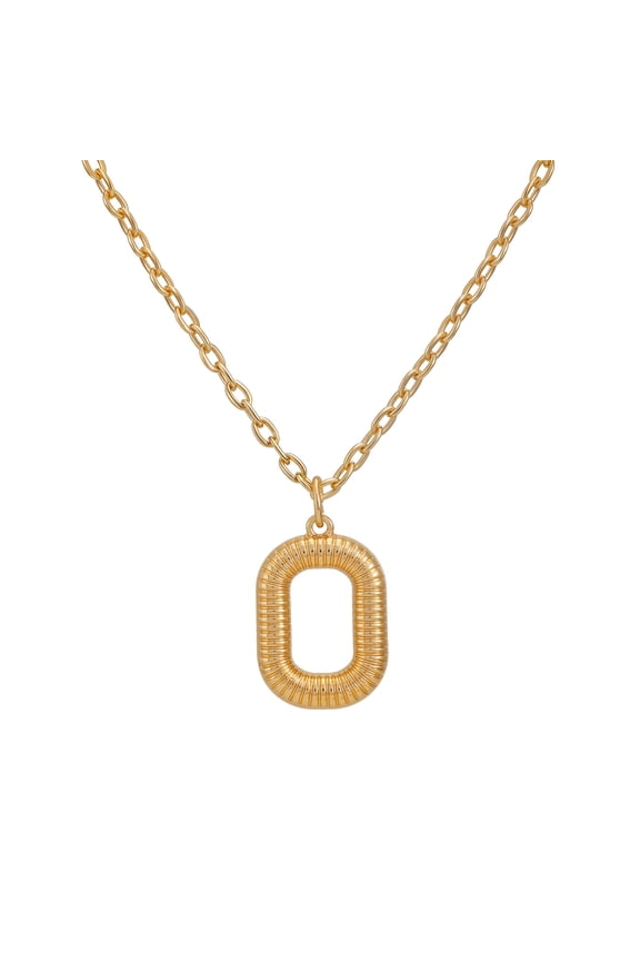 Women's Goldtone Initial O Necklace with Giftable Pouch