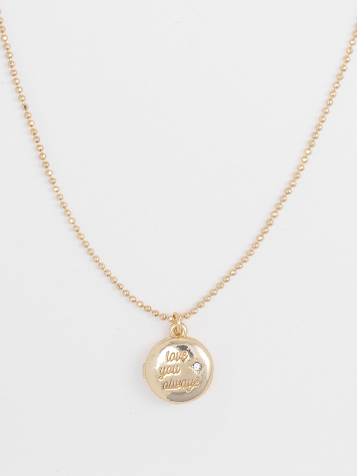Time and Tru Women's Goldtone "Love You Always" Locket Necklace
