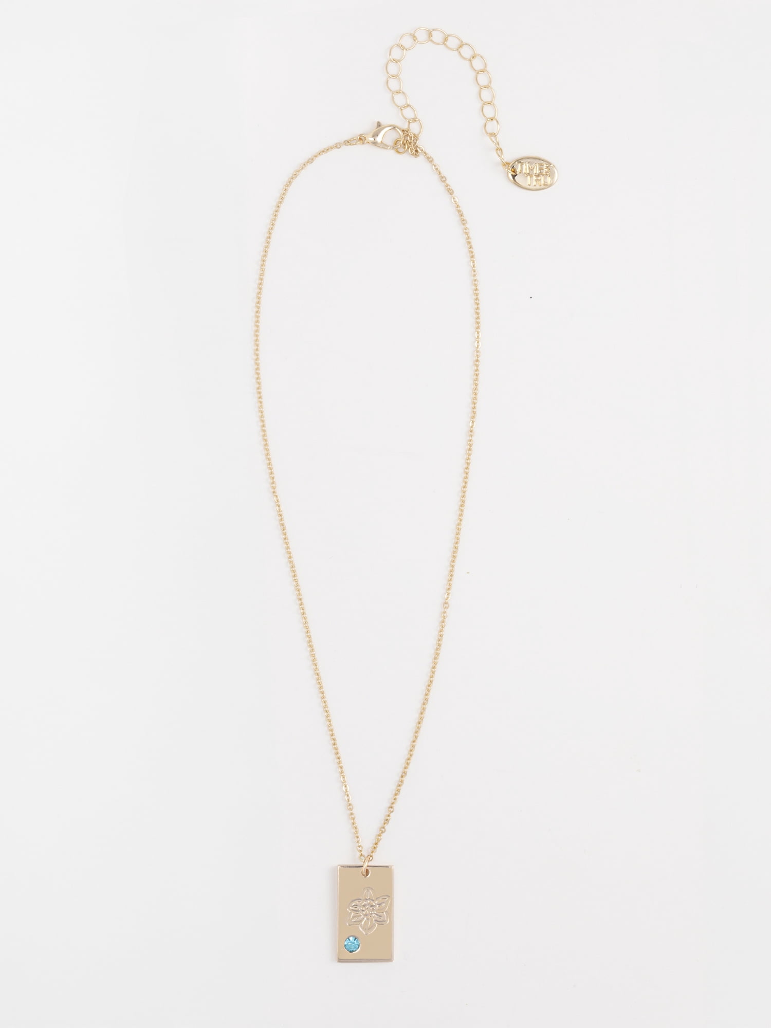 Time and Tru Women's Goldtone Necklace, December Birthstone