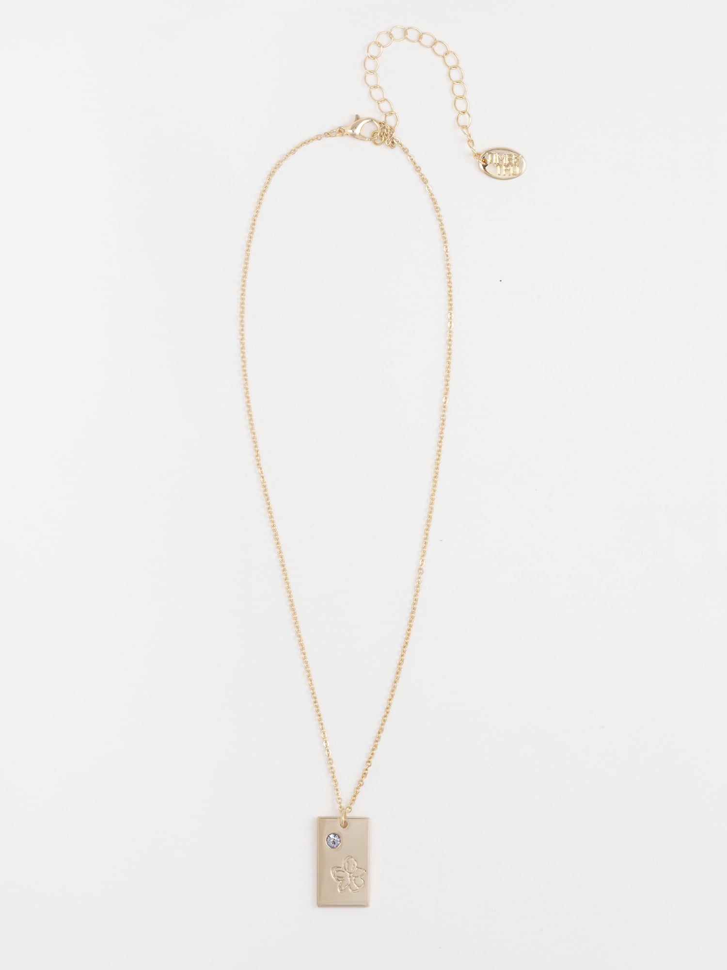 Time and Tru Women's Goldtone Necklace, February Birthstone