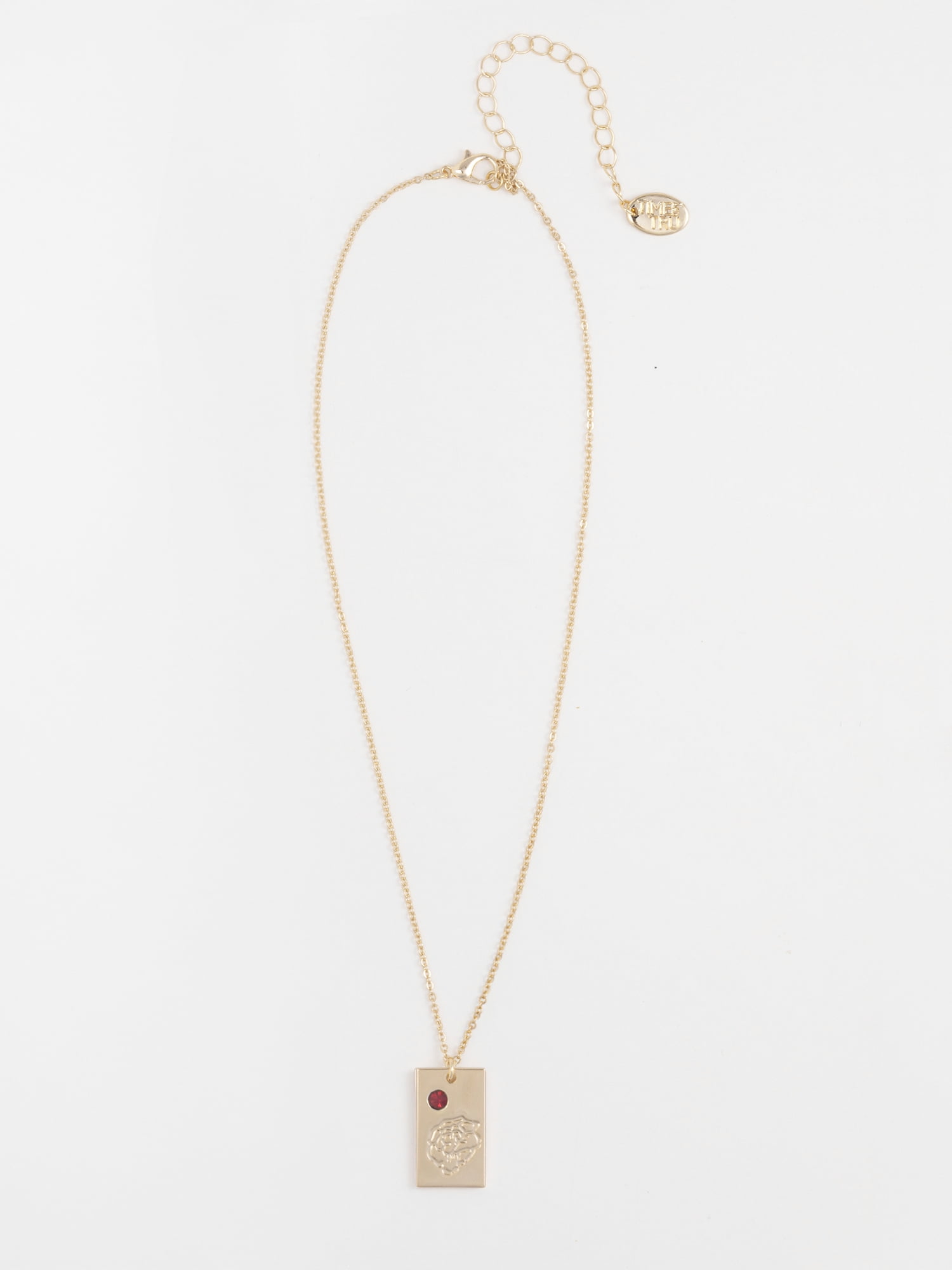 Time and Tru Women's Goldtone Necklace, January Birthstone