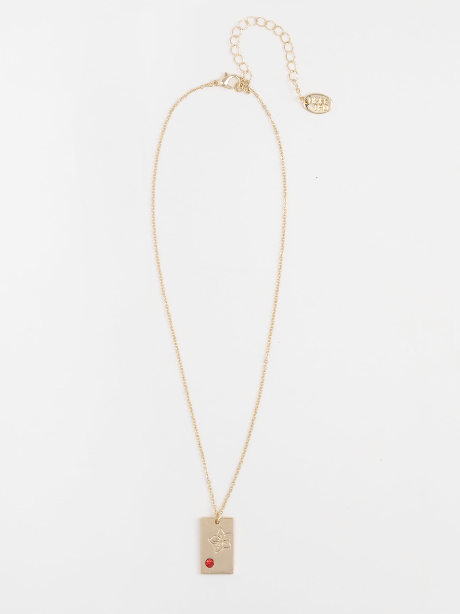 Time and Tru Women's Goldtone Necklace, July Birthstone