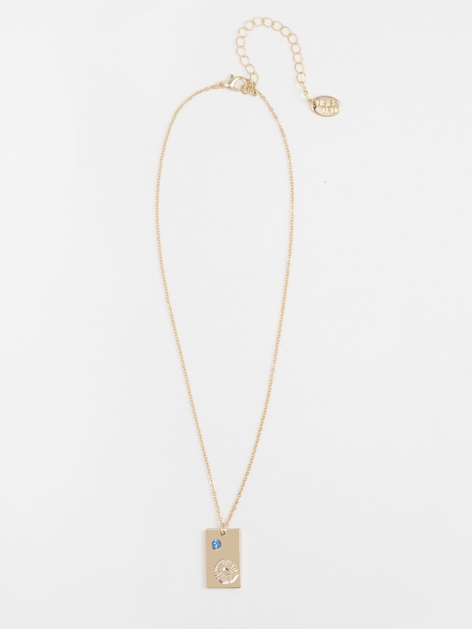 Time and Tru Women's Goldtone Necklace, September Birthstone