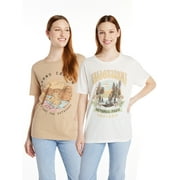 Time and Tru Women's Grand Canyon and Yellowstone Graphic T-Shirts, 2-Pack, Sizes XS-XXXL