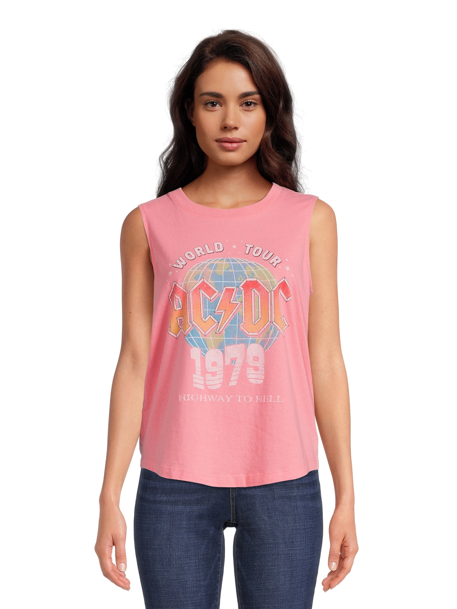 Time and Tru Women's Graphic Print Band Tank Top