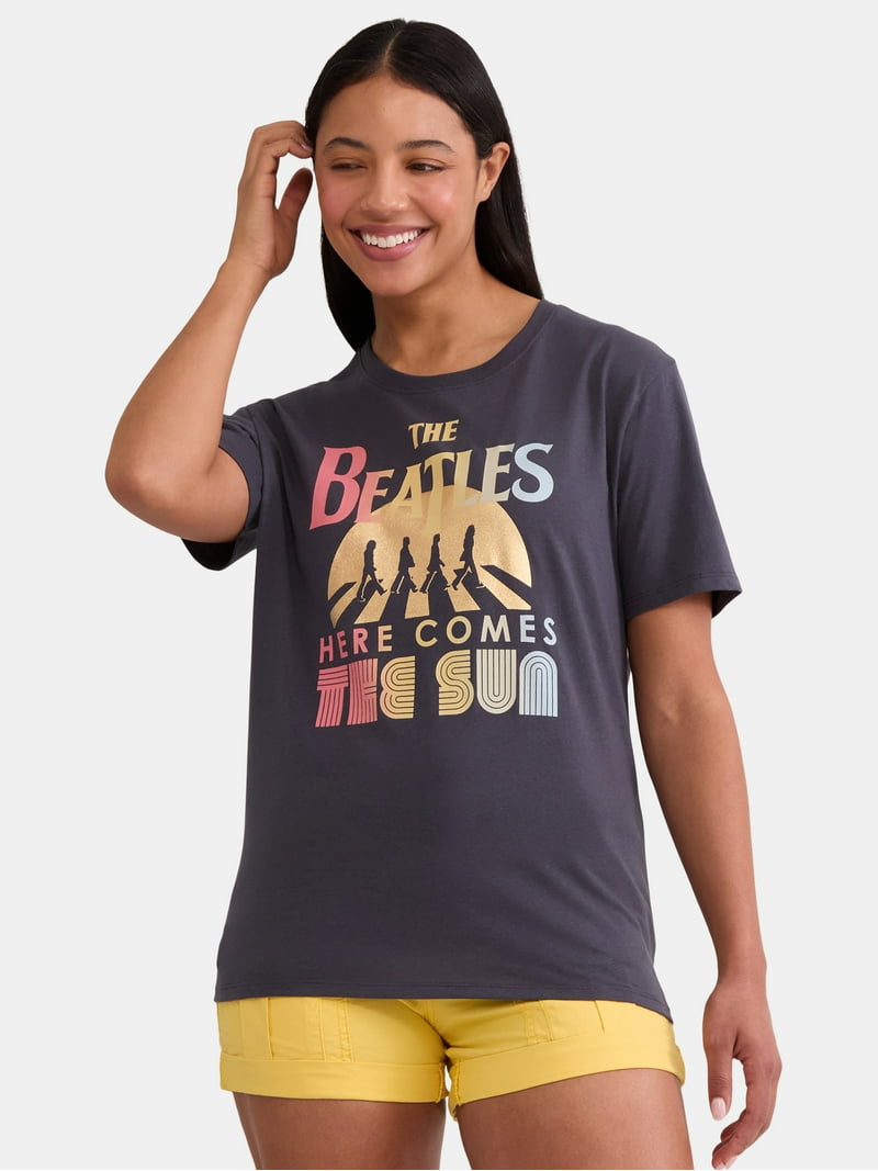 Time and Tru Women's Beatles Here Comes the Sun Graphic Tee Sizes