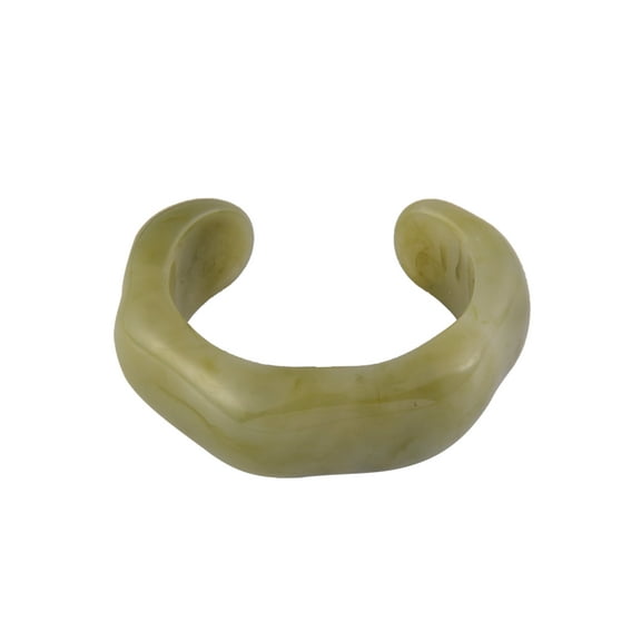 Time and Tru Women's Marbled Acrylic Cuff Bracelet, Green
