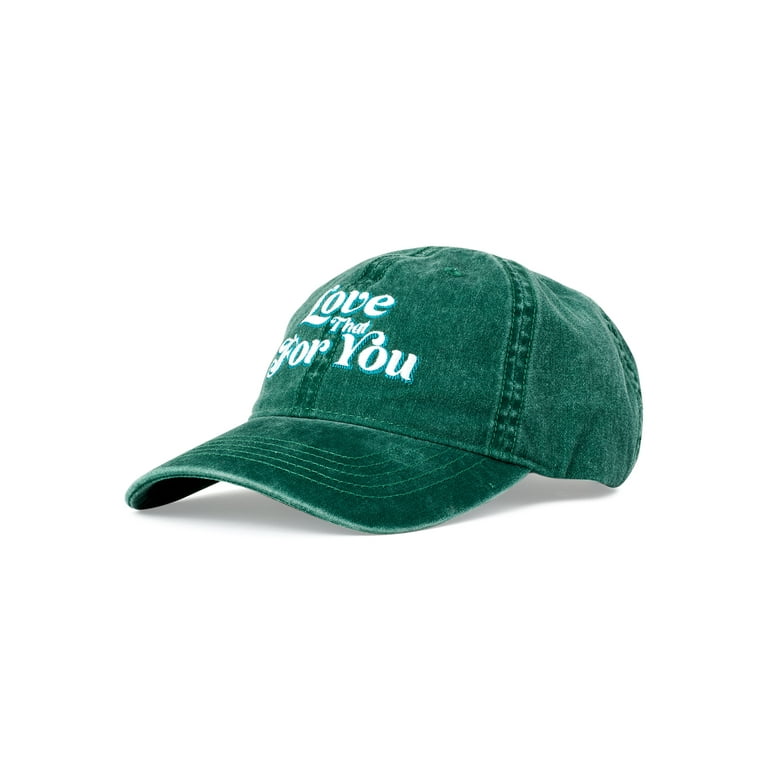 Time and Tru Women's Love That for You Baseball Cap - Green - 1 Each