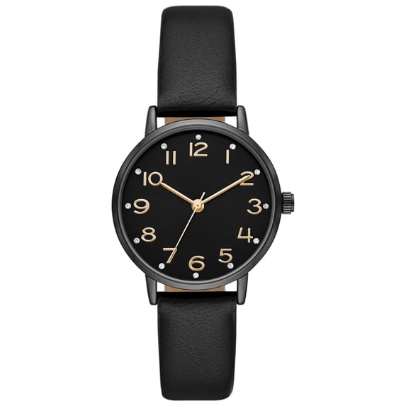 Time and Tru Women's Gunmetal Crystal Accent Watch (FMDOTT058)