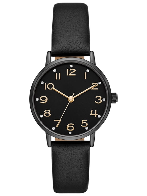 Women's Gunmetal Crystal Accent Watch (FMDOTT058)