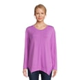 thumbnail image 1 of Time and Tru Women's Hacci Knit Tunic Top with Long Sleeves, Sizes S-XXXL, 1 of 6