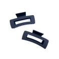 thumbnail image 1 of Time and Tru Women's Hair Claw Clip 2-Pack, Black, 1 of 7