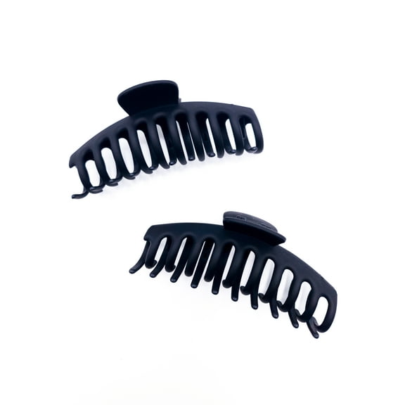 Time and Tru Women's Hair Claw Clip 2-Pack, Black
