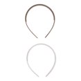 thumbnail image 1 of Time and Tru Women's Hair Headbands 2-Pack, Ivory Brown, 1 of 3