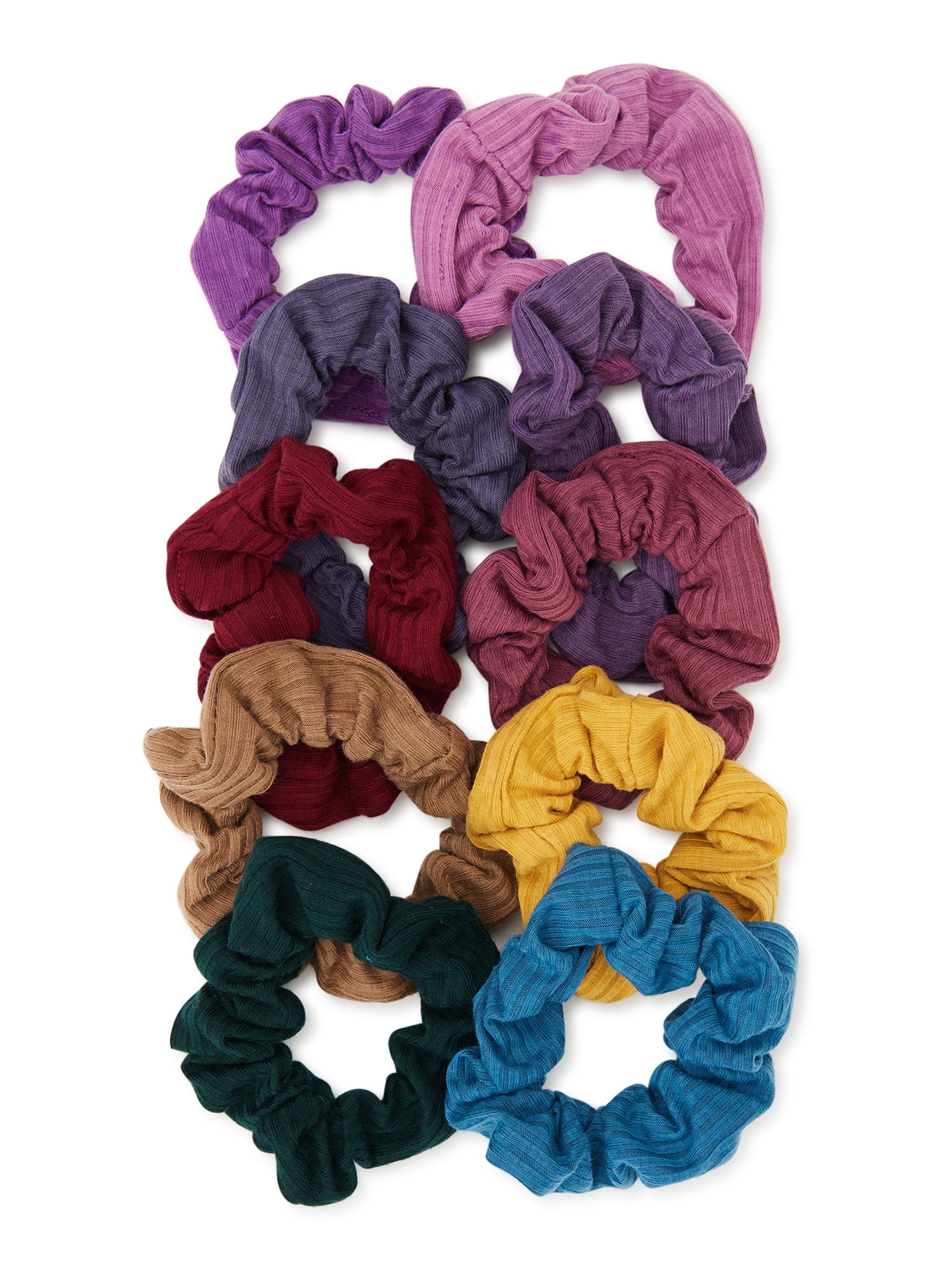Time and Tru Women's Hair Ties, 10-Pack, Jewel