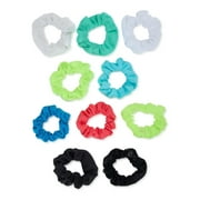 Time and Tru Women's Washed Silk Hair Ties, 10-Pack, Multi-Color Silk