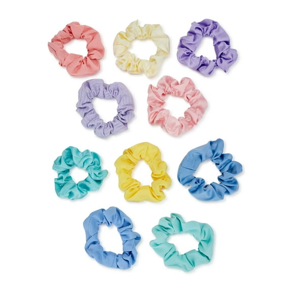 Time and Tru Women's Hair Ties, 10-Pack, Pastel