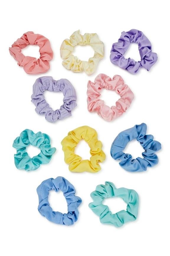 Women's Hair Ties, 10-Pack, Pastel
