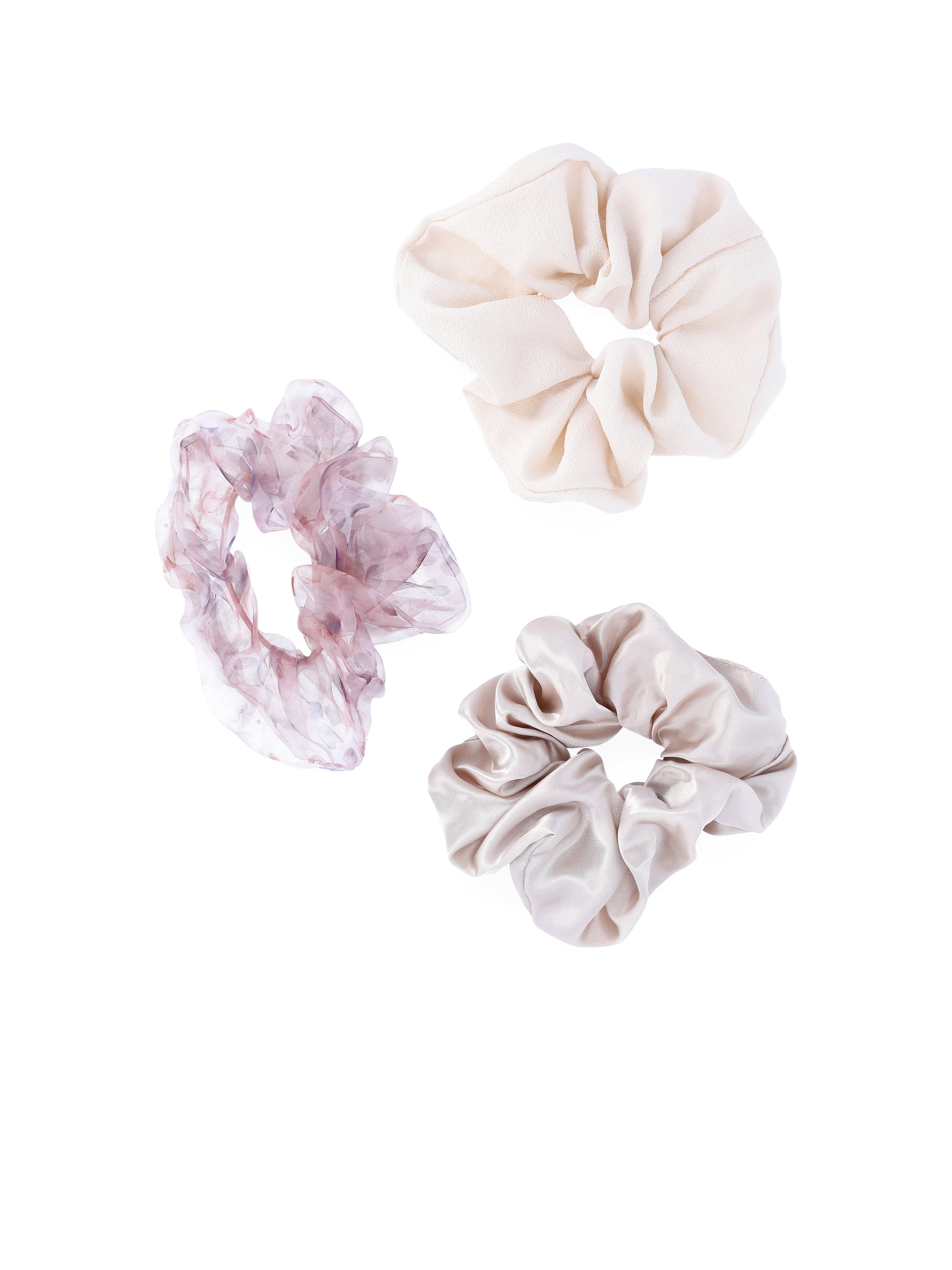 Time and Tru Women's Hair Ties, 3-Pack, Pink
