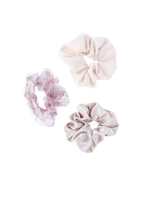 Women's Hair Ties, 3-Pack, Pink