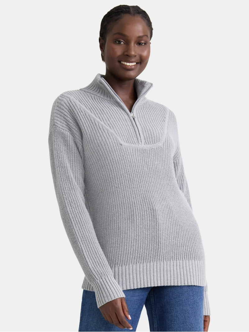 Time and Tru women's Half Zip Pullover Sweater