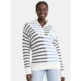 thumbnail image 1 of Time and Tru Women's Half Zip Pullover Sweater, Midweight, Sizes XS-XXXL, 1 of 5