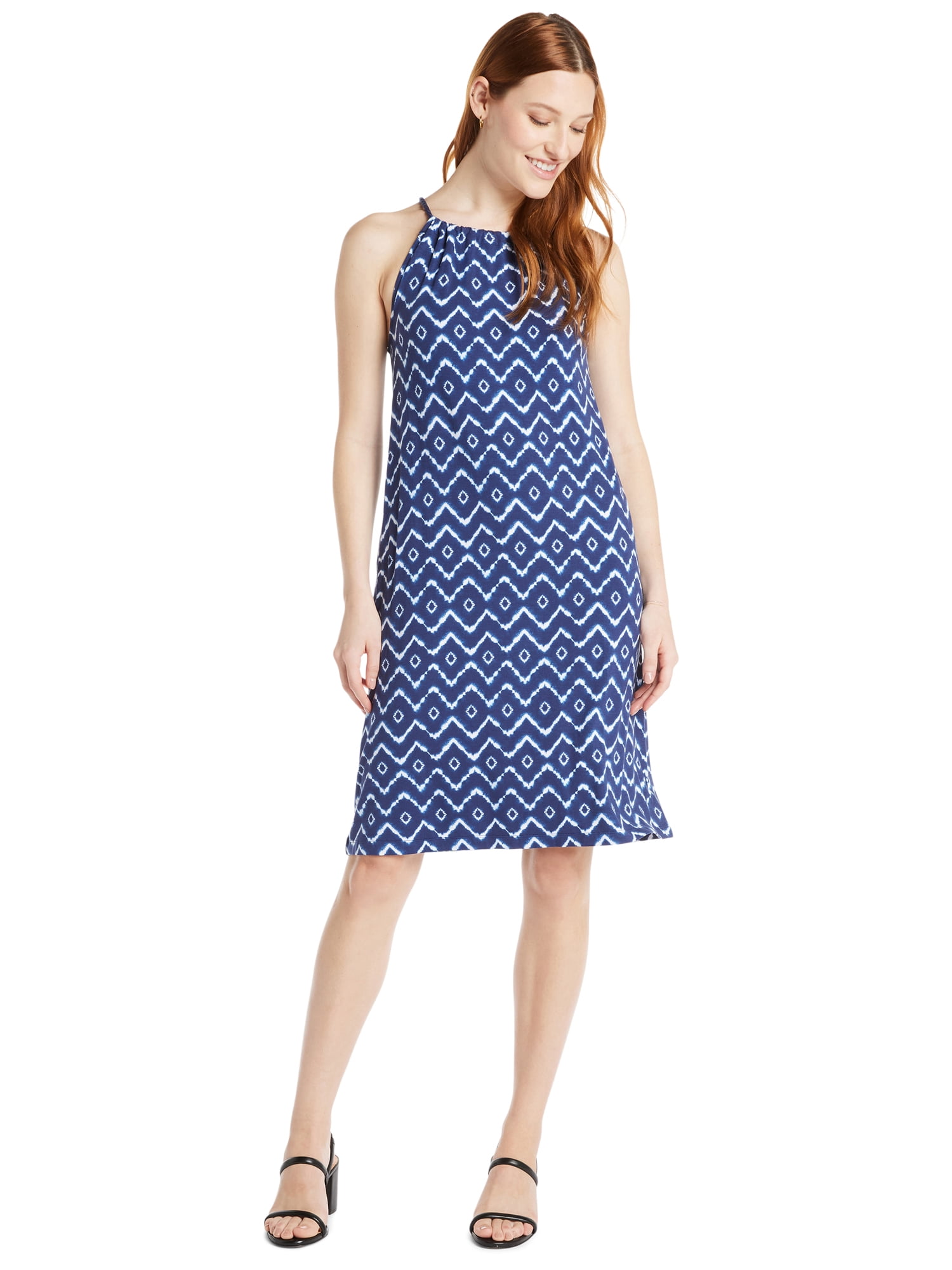 matching blue dress couple SABRINA HALTER KNIT MAXI DRESS - SKY BLUE main image 1
