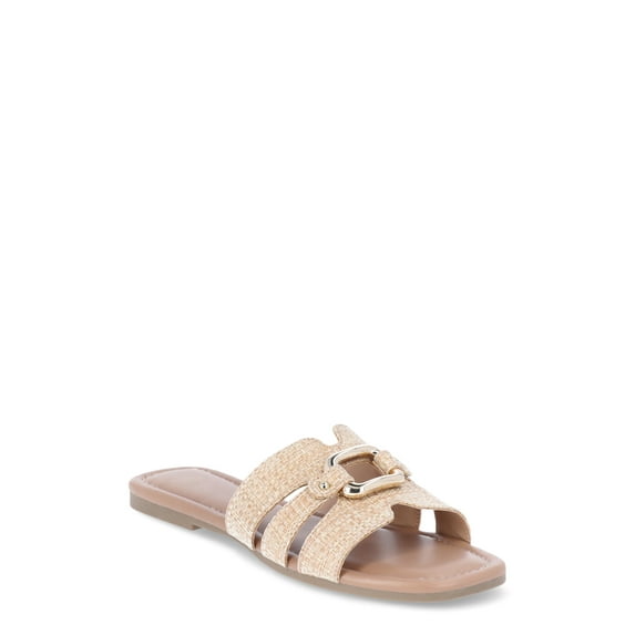 Time and Tru Women's Hardware Slide Sandal