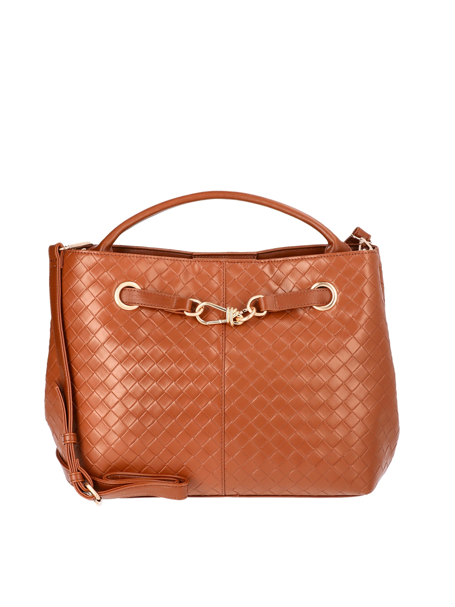 Time & Tru Hazel Satchel, Cognac Brown