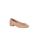 thumbnail image 1 of Time and Tru Women's String Bow Block Heel Ballet Shoes, Wide Width Available, 1 of 2